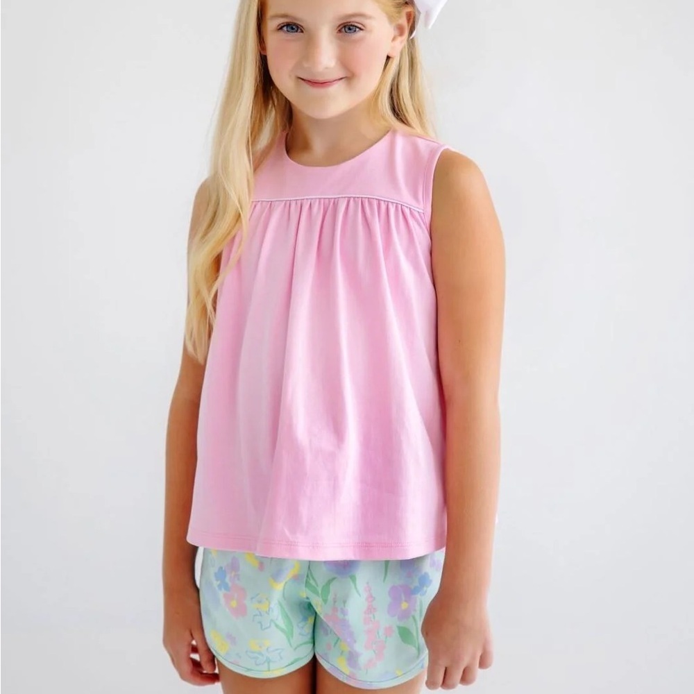 TBBC Sleeveless Dowell Day Top tank Pier Party Pink light toddler girl